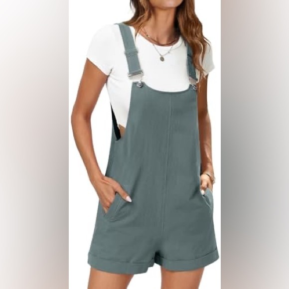 Amazon Basics Denim - Women's Gray-Blue Casual Overalls